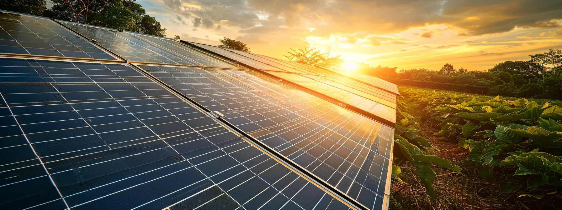 a sprawling solar panel array gleaming under the bright florida sun, seamlessly integrated into the lush landscape of babcock ranch.