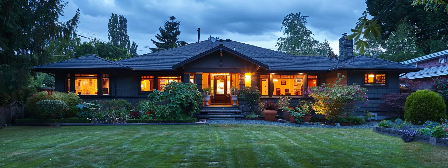 a classic bungalow with vintage architectural details seamlessly integrated with modern elements, showcasing a perfect blend of old-world charm and contemporary design.