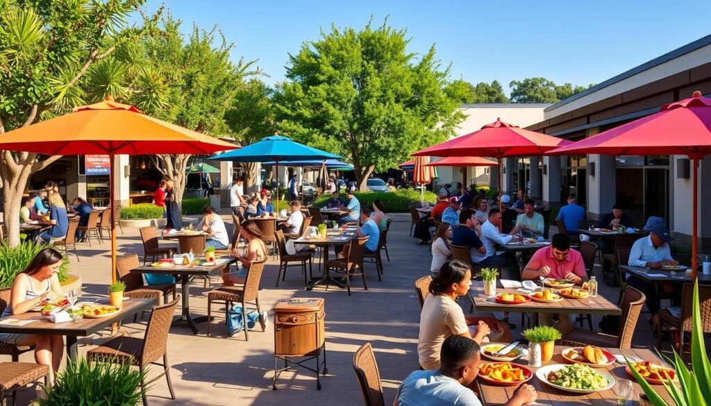 Dining at Crescent B Commons in Babcock Ranch