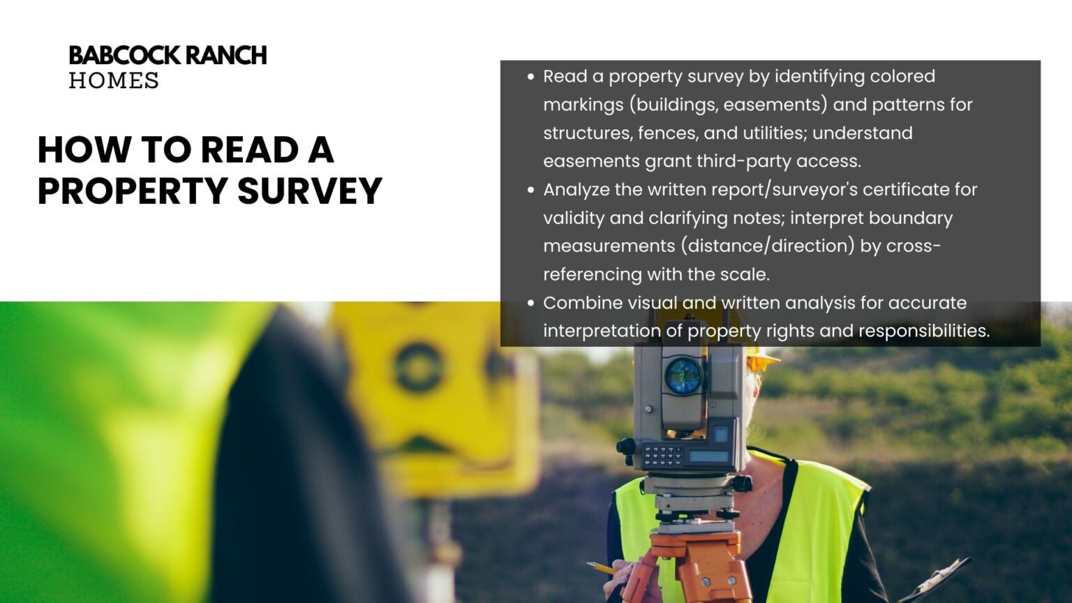 Learn How to Read a Property Survey | Babcock Ranch Homes