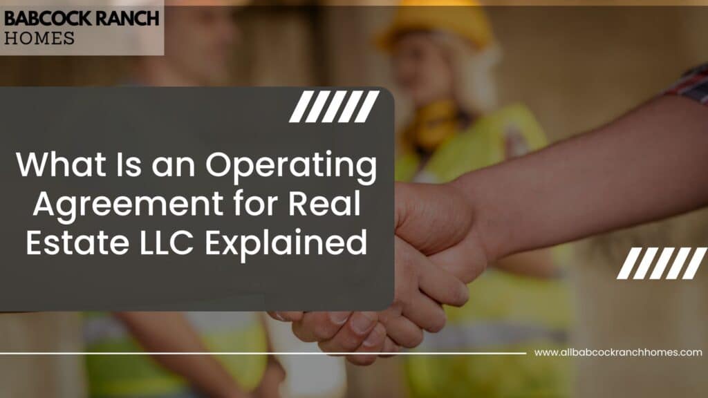 what is an operating agreement for real estate llc explained
