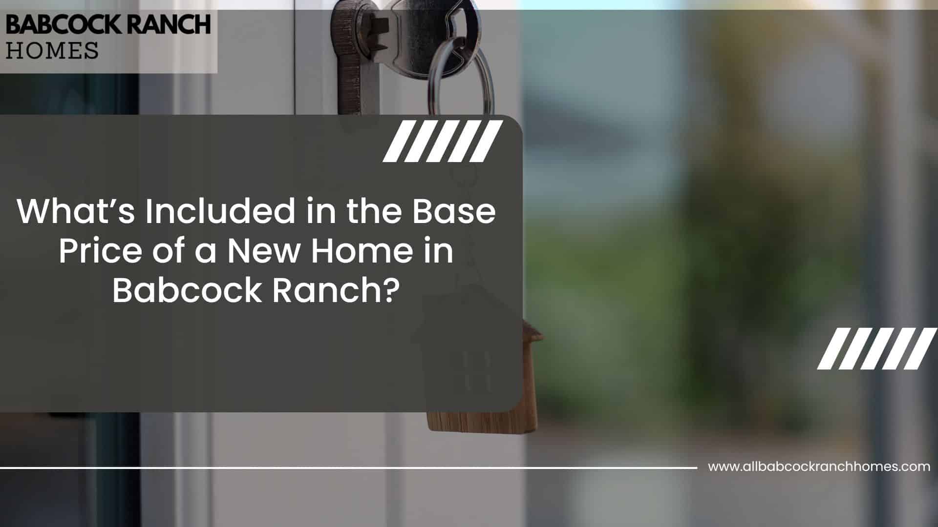 whats included in the base price of a new home in babcock ranch