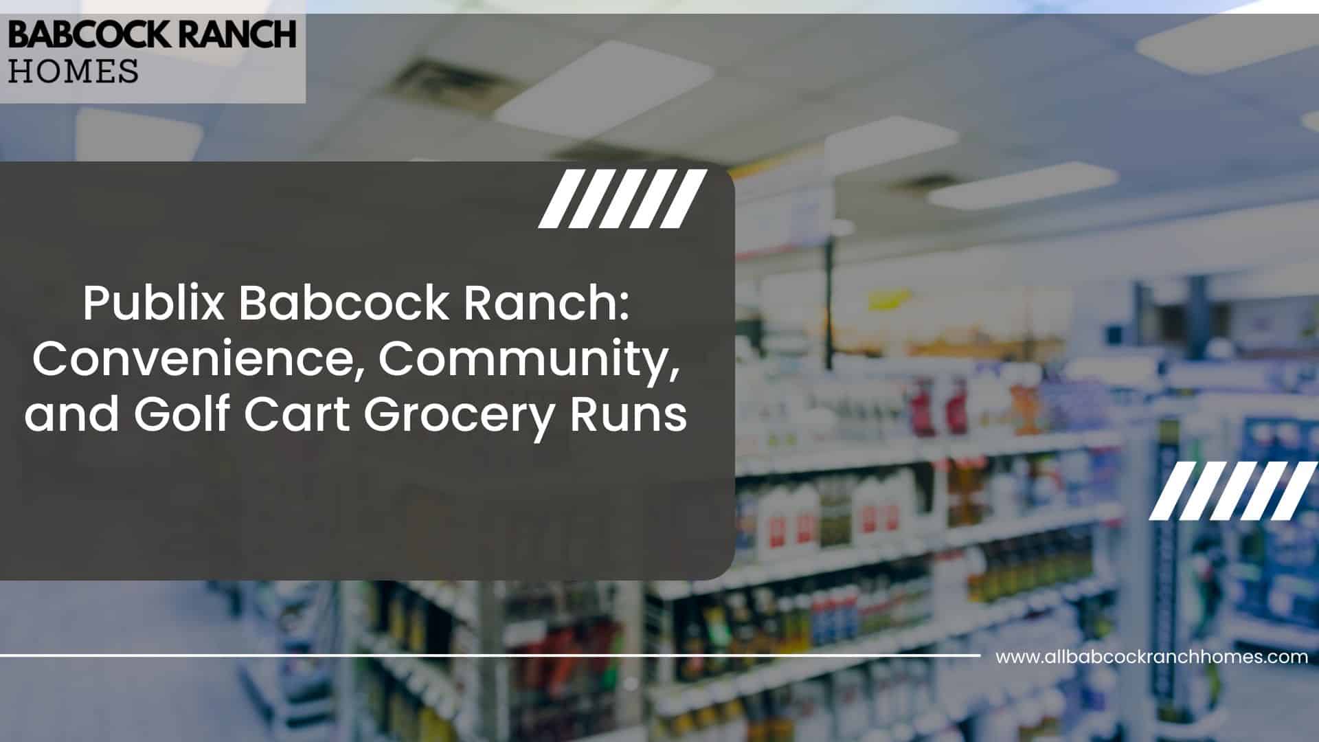 publix babcock ranch convenience community and golf cart grocery runs